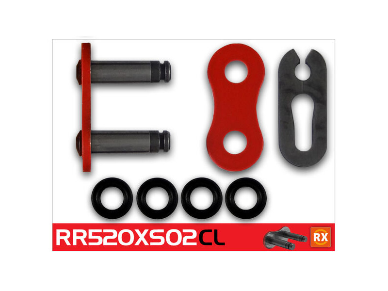 RK CHAINS RR520XSO2-CL Red RX-Ring Con Clip Link click to zoom image