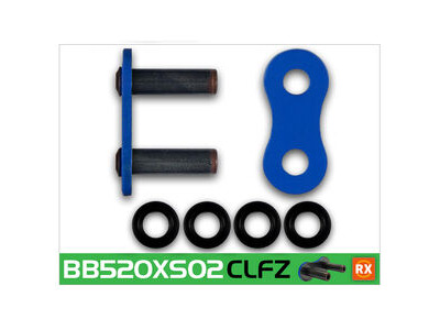 RK CHAINS BB520XSO2-CLF Blue RX-Ring Con Rivet Link