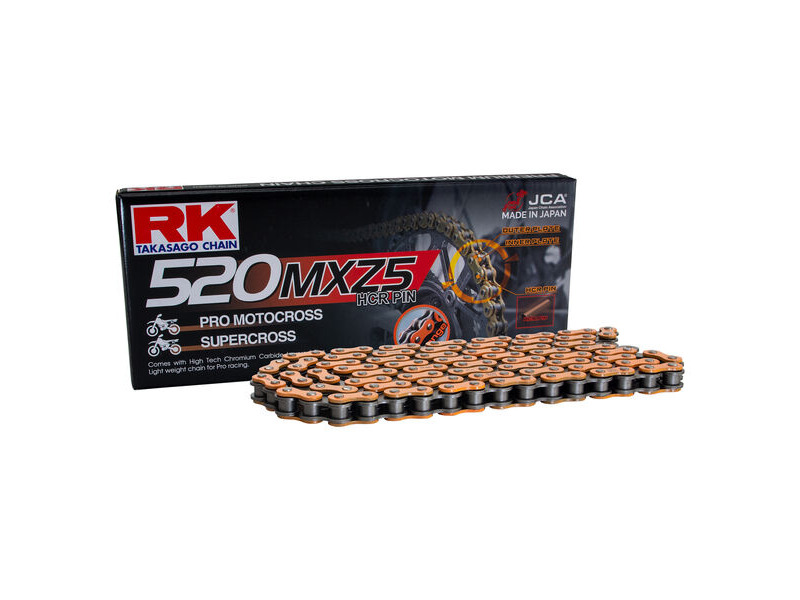 RK CHAINS DD520MXZ5-120 Orange Pro MX Chain click to zoom image