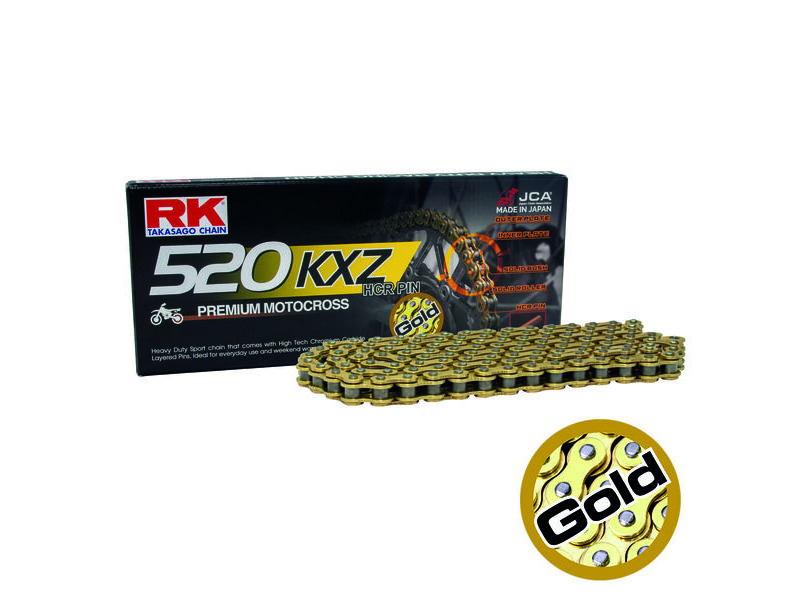 RK CHAINS GB520KXZ-120 Gold Premium MX Chain click to zoom image