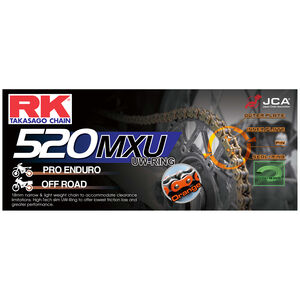 RK CHAINS DD520MXU-120 Orange UW-Ring Chain 