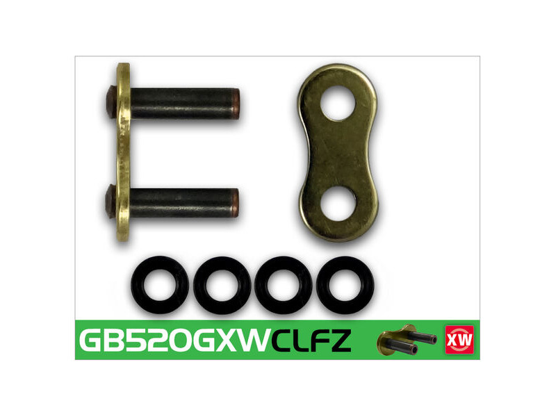 RK CHAINS GB520GXW-CLFZ Gold XW-Ring Con Rivet Link click to zoom image