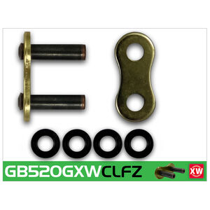 RK CHAINS GB520GXW-CLFZ Gold XW-Ring Con Rivet Link 