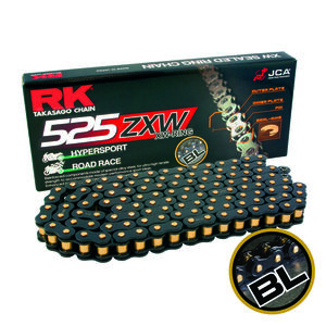 RK CHAINS BL525ZXW-124 Black Scale XW-Ring Chain 