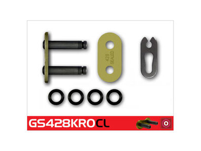 RK CHAINS GS428KRO-CL Gold O-Ring Con Clip Link