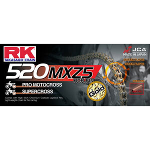 RK CHAINS GB520MXZ5 X 124 CHAIN GOLD 