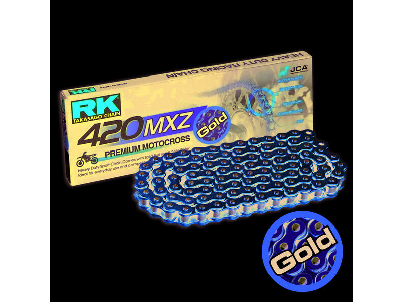 RK CHAINS GB420MXZ-100 Gold Premium MX Chain click to zoom image