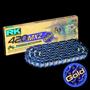 RK CHAINS GB420MXZ-136 Gold Premium MX Chain 