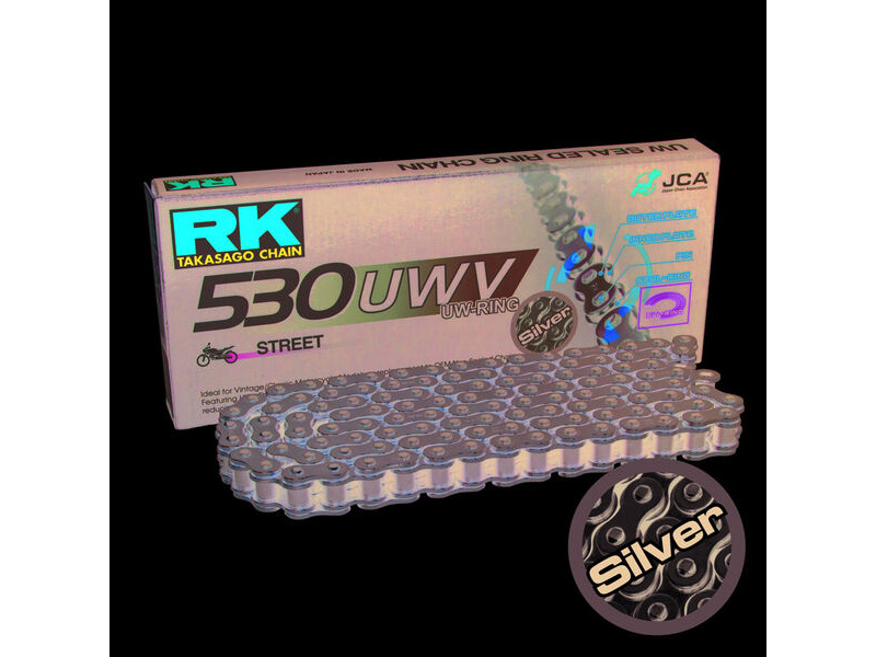 RK CHAINS GP530UWV-100 Silver UW-Ring Chain click to zoom image