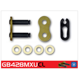 RK CHAINS GB420MXU2-CL Gold U-Ring Con Clip Link 