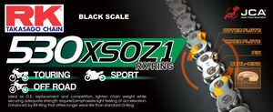RK CHAINS BL530XSOZ1-110 Black Scale RX-Ring Chain 