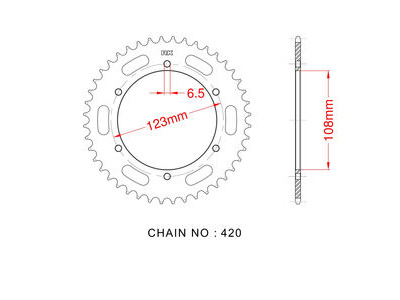 RK CHAINS Sprocket Rear RK-B2121-59 JTR1133-59