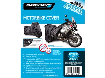 SPADA Motorcycle Cover-Adventure [800cc+ c/w Luggage]