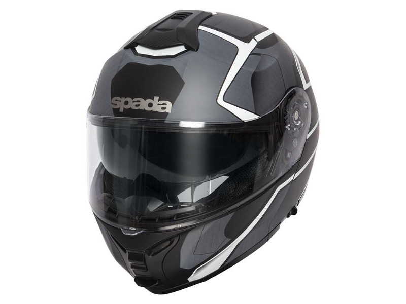 SPADA Helmet Orion Slate Matt Black/White/Silver click to zoom image