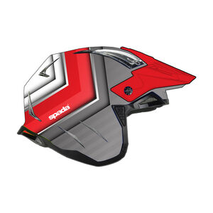 SPADA Helmet Rock 06 Stasis Grey Red 