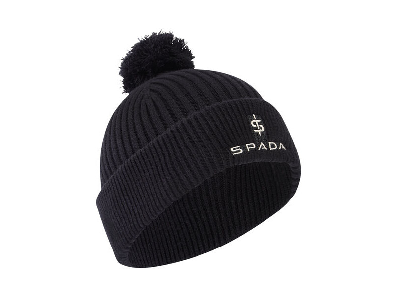 SPADA Bobble Beanie Black click to zoom image