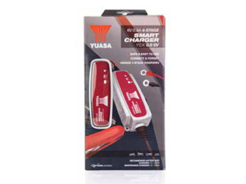 YUASA Battery Charger YCX0.8 6V 0.8A 4-Stage click to zoom image