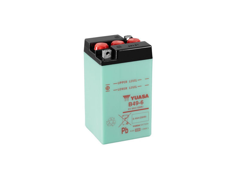 YUASA B49-6-6V - Dry Cell, Includes Acid Pack click to zoom image