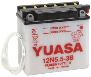 YUASA 12N5.5-3B-12V - Dry Cell, Includes Acid Pack 