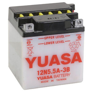 YUASA 12N5.5A3B-12V - Dry Cell, Includes Acid Pack 