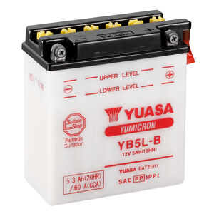 YUASA Yuasa Battery YB5LB-12V YuMicron - Dry Cell, Includes Acid Pack 
