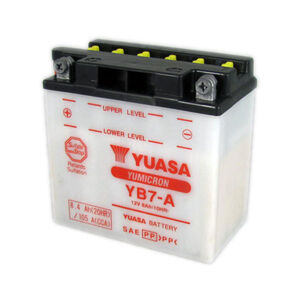 YUASA YB7-A-12V YuMicron - Dry Cell, Includes Acid Pack 