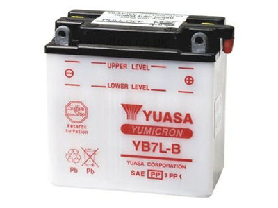 YUASA YB7LB-12V YuMicron - Dry Cell, Includes Acid Pack