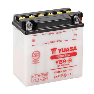YUASA YB9B-12V YuMicron - Dry Cell, Includes Acid Pack 