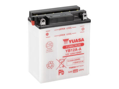 YUASA YB12AA-12V YuMicron - Dry Cell, Includes Acid Pack