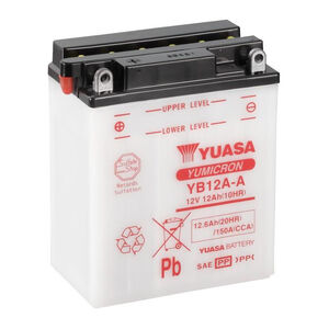 YUASA YB12AA-12V YuMicron - Dry Cell, Includes Acid Pack 
