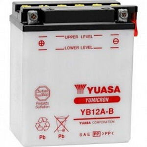 YUASA YB12AB-12V YuMicron - Dry Cell, Includes Acid Pack 