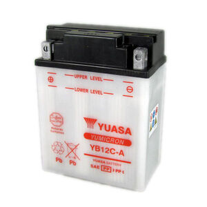 YUASA YB12C-A-12V YuMicron - Dry Cell, No Acid Pack 