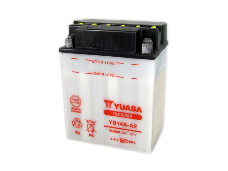YUASA YB14AA2-12V YuMicron - Dry Cell, Includes Acid Pack click to zoom image