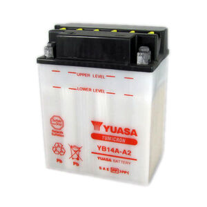 YUASA YB14AA2-12V YuMicron - Dry Cell, Includes Acid Pack 