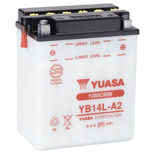 YUASA YB14LA2-12V YuMicron - Dry Cell, Includes Acid Pack 