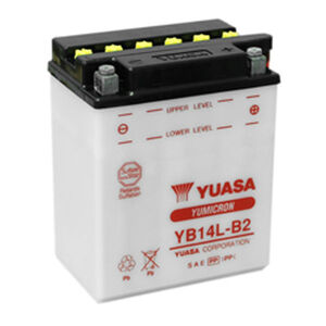 YUASA YB14LB2-12V YuMicron - Dry Cell, Includes Acid Pack 