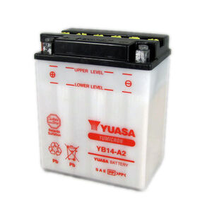 YUASA YB14A2-12V YuMicron - Dry Cell, Includes Acid Pack 