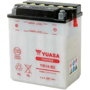 YUASA YB14B2-12V YuMicron - Dry Cell, Includes Acid Pack 