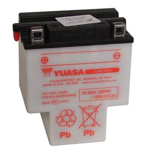 YUASA HYB16AAB-12V YuMicron - Dry Cell, No Acid Pack end of line 