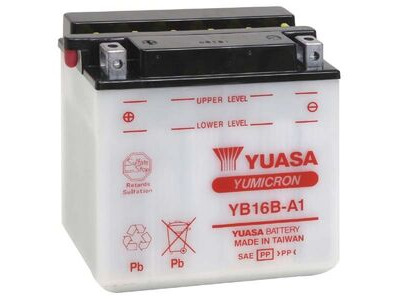 YUASA YB16B-A1-12V YuMicron - Dry Cell, Includes Acid Pack