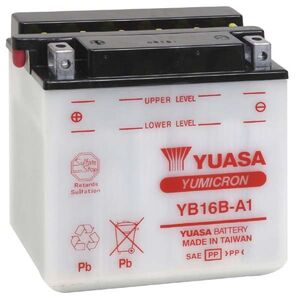 YUASA YB16B-A1-12V YuMicron - Dry Cell, Includes Acid Pack 