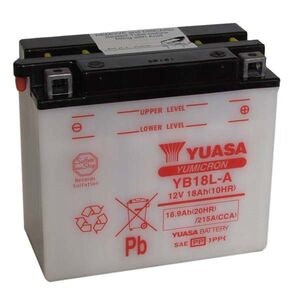 YUASA YB18LA-12V YuMicron - Dry Cell, Includes Acid Pack 