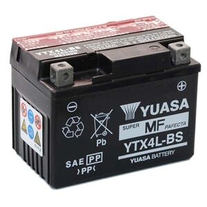 YUASA YTX4LBS-12V MF VRLA - Dry Cell, Includes Acid Pack 