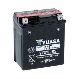 YUASA YTX7LBS-12V MF VRLA - Dry Cell, Includes Acid Pack 