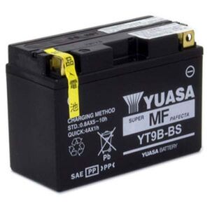 YUASA YT9B-BS-12V MF VRLA - Dry Cell, Includes Acid Pack 