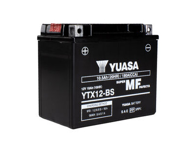 YUASA YTX12BS-12V MF VRLA - Dry Cell, Includes Acid Pack