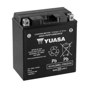 YUASA YTX20CHBS-12V High Performance MF VRLA - Dry Cell, Includes Acid Pack 