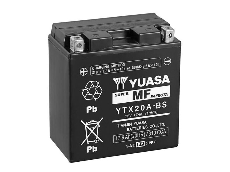 YUASA YTX20ABS-12V MF VRLA - Dry Cell, Includes Acid Pack click to zoom image