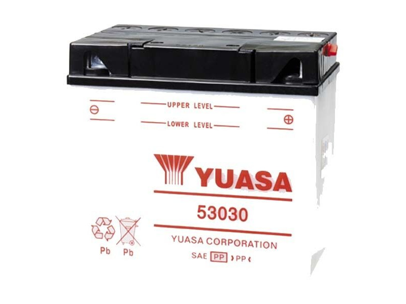 YUASA 53030-12V YuMicron DIN - Dry Cell, Includes Acid Pack click to zoom image