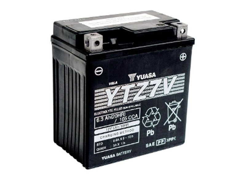 YUASA YTZ7V (WC) 12V Factory Activated High Performance MF VRLA Battery click to zoom image